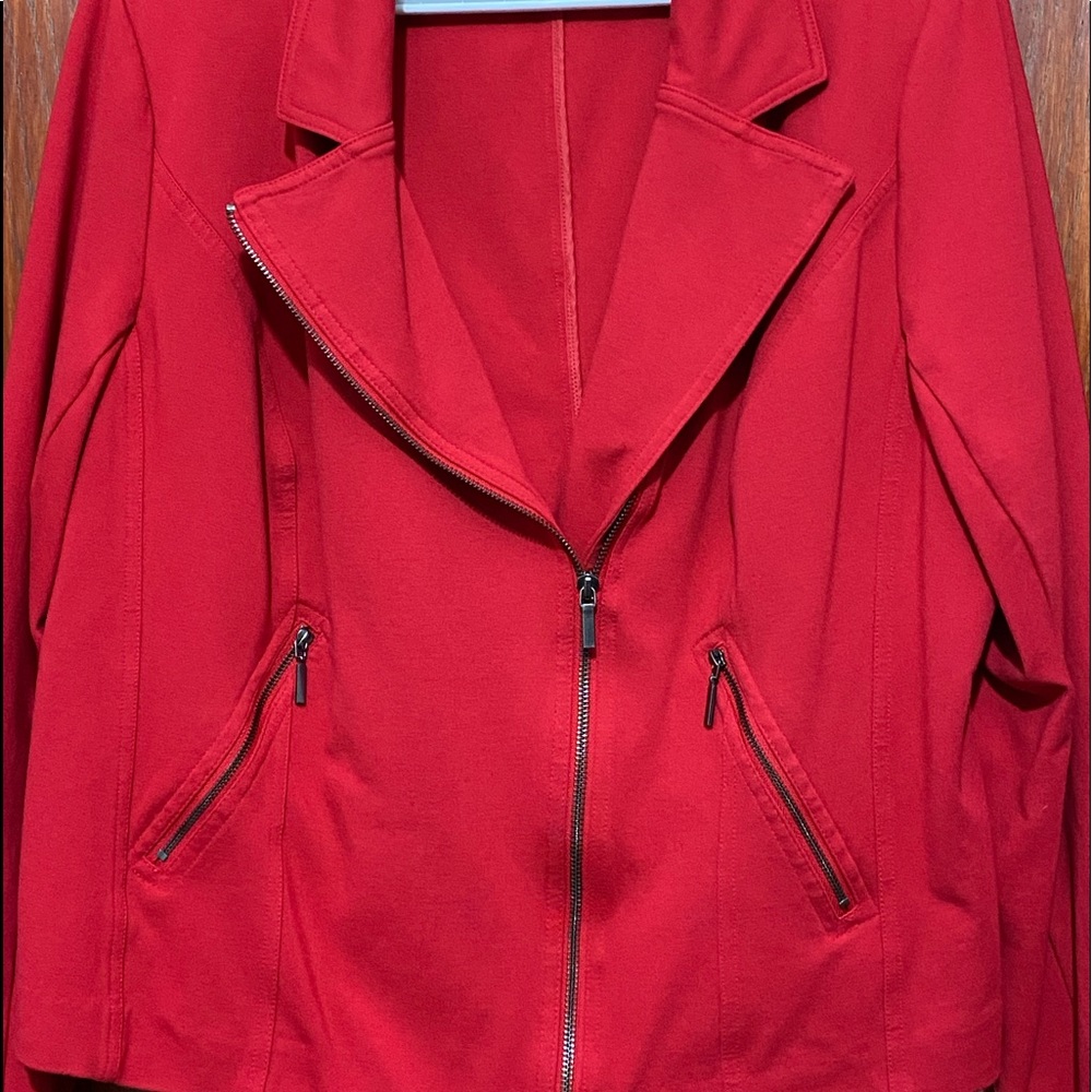 Red Moto zip up jacket